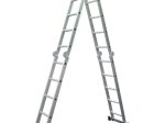 Kopėčios HERVIN EQUIPMENT, aliuminės, daugiafunkcės, 4x5 pakopų, 2760-5730 mm, AM0220A