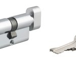 Spynos cilindras SERRUPRIX, su suktuku, 3 raktai, metalų lydinys, chromuotas, 30x30 mm, THIRARD 104169