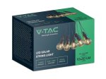 Girlianda su saulės elementais V-TAC VT-70512, veikimo laikas iki 10val. 12 m ilgio, 10 lempučių, 8 šviesos rėžimai