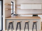 MDF sienų lentjuostė LINEA SLIM, spl. white/oak, 2650x150x30 mm, dekoratyvinė
