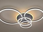 Lubinis LED šviestuvas BALTIK GAISMA K39231 Bk, 78W x 2, dimeriuojamas, su pultu, juodos sp., 980 x 650 x 120 mm