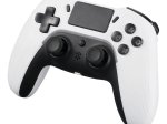 Žaidimų pultas DELTACO GAMING GAM-139-W, PS4/PC/Android/iOS valdiklis Bluetooth, 2 programuojami makrokomandos mygtukai, baltos sp.