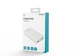Išorinė baterija DELTACO PB-C1005, 10000 mAh, 2x USB-A, 1x USB-C, baltos sp.