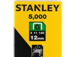 Kabės STANLEY, 12 mm, 5000 vnt, G tipas