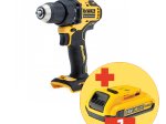 Akumuliatorinis bešepetėlinis gręžtuvas DEWALT DCD708N-XJ, maks. sukimo momentas 65 Nm, 18 V, be akumuliatorių ir kroviklio, be lagamino