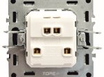 Jungiklis TOPE Bora, 2 klavišų, įleidžiamas, baltos sp., 16 A, 250 V, 500900004