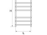 Rankšluosčių džiovintuvas-kopetėlės WELLMER Classic 1000-6-500, 1000 x 530 mm, nerūdijančio plieno AISI 316, 15912M