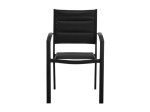 Kėdė 4LIVING, 54,5 x 85 x 60 cm, aliuminio rėmas, juodos sp.