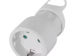 Lizdas kištukui EMOS P0047, su įž., su kilpa, 3680 W, 250 V~/16 A maks., baltos sp.