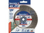 Deimantinis pjovimo-šlifavimo diskas SPECIALIST+, 25 mm deimantinis segmentas, 125 mm