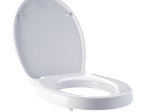 Klozeto dangtis-paaukštinimas RIDDER Top, 45 x 37 x 8,2 cm, apie 5 cm, baltas, lėtai nusileidžiantis, duroplastas, A0070700