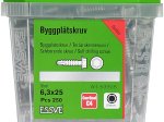 Statybinių lakštų sraigtai ESSVE, 6,3 x 25 mm, CorrSeal padengimas, 250 vnt.