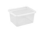 Daiktadėžė PLAST TEAM Basic Box, su dangčiu, skaidri, 42,5 x 21,3 x 33 cm, 20 l