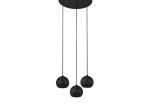 Pakabinamas šviestuvas SEARCHLIGHT Eindhoven, 3LT, GU10, 1x50W, AXPxG 200x39x39 cm, smėlio juodos sp., 1014-3BK