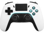 Žaidimų pultas DELTACO GAMING GAM-139-W, PS4/PC/Android/iOS valdiklis Bluetooth, 2 programuojami makrokomandos mygtukai, baltos sp.