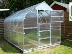 Šiltnamis KLASIKA Standart, 15 m2, su pamatu ir 4 mm polikarbonatinė danga, 2,5 x 6 m, lašo formos