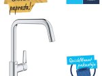 Plautuvės maišytuvas GROHE Quickfix Start, U formos snapas, chromas, 30470000