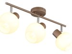Kryptinis šviestuvas GLOBO Eileen, E27, 3 x 40W, 230V, kavos sp., 500x125x175 mm
