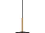Pakabinamas šviestuvas GLOBO Blacky I, E27, 1 x 60W, 230V, žalvario sp. metalas, dūmų sp. stiklas, 300 x 1200 mm, 15345H1MM