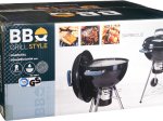Anglies kepsninė BBQ, 54x55,5x94 cm, skersmuo 64cm, juoda, su ratukais
