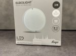 Specialiųjų patalpų LED šviestuvas EUROLIGHT Riga, 12W, 4000K, 960 lm, IP65, virštinkinis, baltos sp., apvalus, 157 x 50 mm, PL-R-12W-4000K-E