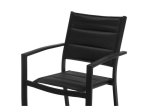 Kėdė 4LIVING, 54,5 x 85 x 60 cm, aliuminio rėmas, juodos sp.