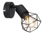 Kryptinis šviestuvas GLOBO Xara I, E14, 1 x 40W, 230V, juodos sp., 80x135x130 mm