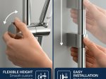 Dušo komplektas GROHE QuickFix Vitalio Comfort 110, 2-srovių dušelis, stovas ir žarna, klijuojamas arba prisukamas, chromo spalva, 26929001