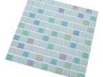Stiklo mozaika MONA MOSAICS Hp1118, 300 x 300 x 8 mm, spl. balta