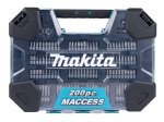 Grąžtų ir sukimo antgalių komplektas MAKITA MACCESS, 200 vnt. priedų rinkinys
