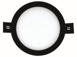 Montuojamas šviestuvas panelė TOPE Split, 8W, 461lm, 4000K, IP44, apvali, įleidžiama, juodos sp.
