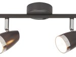 Kryptinis šviestuvas RABALUX Karen, LED, 2 x 4W, 230V, 3000K, 2 x 280 lm, IP20, metalas su plastiku, antracito sp., 255 x 83 x 150 mm, 6513