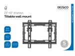 Televizoriaus laikiklis DELTACO ARM-520, TV 23-42 colių, pakreipiamas 14°, iki 35 kg, nuo 75 x 75 iki 200 x 200 mm, 5 metų garantija