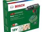Akumuliatorinis smūg. gręžtuvas BOSCH Green Easy Impact 18V-40, Solo, 18V, maks. sukimo momentas 40 Nm. 13 mm griebtuvas, LED apšvietimas, svoris 1,3 kg, be akumuliatoriaus ir kroviklio