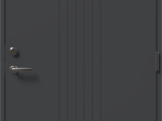 Lauko durys su medine stakta VALGE Iris, dešininės, spalva tamsiai pilka, matmenys 2080 x 980 x 92 mm, A140270087