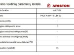 Kombinuotas vandens šildytuvas ARISTON Pro1, R 80VTD Talpa 80 L, vertikalus, dešininis pajungimas