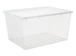 Daiktadėžė PLAST TEAM Basic Box, su dangčiu, skaidri, 78 x 40 x 57 cm, 134 l