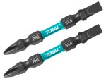 Smūginių sukimo antgalių rinkinys TOTAL, PH2+PH2, 65 mm, 2 vnt., TACIM72PH265