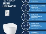 Klozeto komplektas GROHE START ROUND CERAMIC SOLIDO 5in1, kompl. potinkinis rėmas, klozetas, lėtai nusileidžiantis, lengvai nuimamas dangtis, "Sail" mygtukas, garso izoliacijos tarpinė.