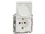 Kištukinis lizdas SCHNEIDER 10-1-Sdd111023, SEDNA Design, 1 vietos, įleidžiamas, su įž., su dangteliu, baltos sp., IP20, 16A 250V