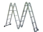 Kopėčios HERVIN EQUIPMENT, aliuminės, daugiafunkcės, 4x5 pakopų, 2760-5730 mm, AM0220A