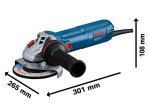 Elektrinis kampinis šlifuoklis BOSCH Professional GWS 12-125, galia 1200 W, 06013A6106