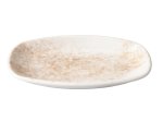 Serviravimo lėkštė PORLAND PIOLI, porcelianas, 29 x 16 cm, baltos ir rudos sp.
