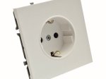 Kištukinis lizdas TOPE Bora, 1 vietos, įleidžiamas, baltos sp., su įžeminimu, 16 A, 250 V, 500900007