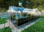 Šiltnamis KLASIKA Tube, 18 m2, 4 mm polikarbonatinė danga, 3 x 6 m, arkos formos
