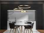 Pakabinamas LED šviestuvas SEARCHLIGHT Grace, 107.5W, 2700K, AXPxG 137x112x80 cm, aukso sp., 20227-3GO