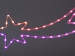 Kalėdinė LED dekoracija Žvaigždė, įv. spalvų lemputės, 25 x 0,6 x 60 cm