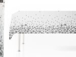 Staltiesė, 130 x 220 cm, baltos sp. su sidabro sp. elementais