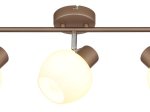 Kryptinis šviestuvas GLOBO Eileen, E27, 3 x 40W, 230V, kavos sp., 500x125x175 mm