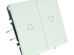Žaliuzių jungiklis TOPE Bora, 2 klavišų, įleidžiamas, baltos sp., 16 A, 250 V, 500900006